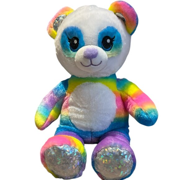 BUILD A BEAR Rainbow Friends Panda Prism Eyes and Feet So Soft! - Picture 8 of 13